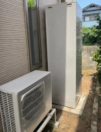 【生駒市】お湯はりの途中で止まるためエコキュートを交換｜HHP-T464HATからSRT-ST466への施工事例（施工後）
