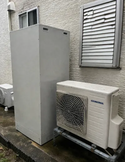 【北葛城郡上牧町】おふろの湯はり量が毎回少しずつ変わるようになったためエコキュートを交換｜HHP-AT375HATRからCPU-37AZ1への施工事例（施工後）