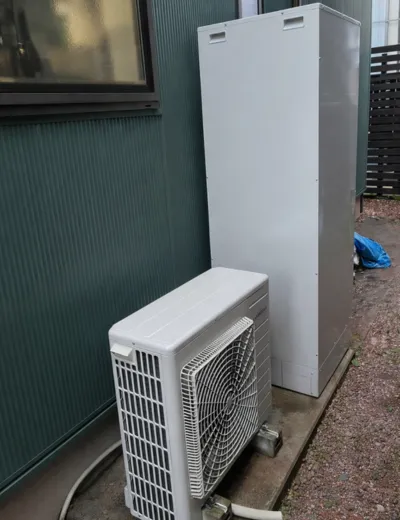 【北葛城郡上牧町】おふろの自動湯はり後に湯温が安定しなくなったためエコキュートを交換｜SRT-HPT37W7からCPU-37AZ1への施工事例（施工後）