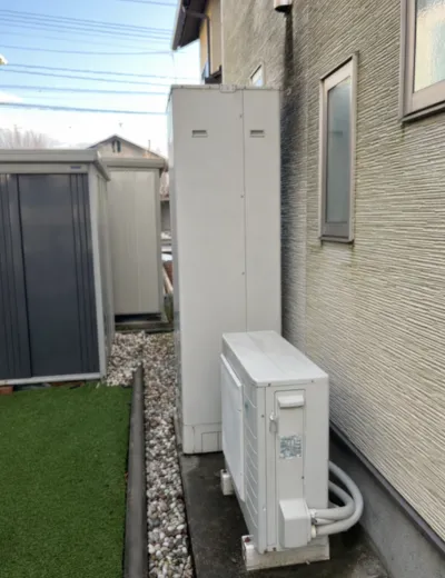 【北葛城郡河合町】お湯はり完了までに時間がかかるようになったためエコキュートを交換｜TU46KFVからHE-J46LQへの施工事例（施工前）