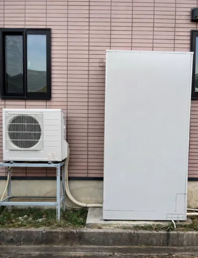 【磯城郡川西町】おふろの自動湯はりが終わっても設定よりぬるく感じるようになったためエコキュートを交換｜SRT-HPT43WUZ6からSRT-S436UZへの施工事例（施工後）