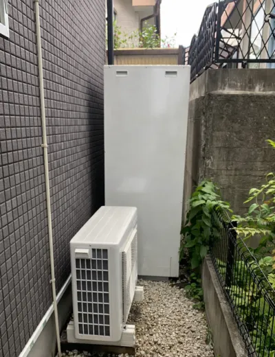 【湖南市】お湯が出るまで時間がかかるためエコキュートを交換｜CTU-37AW1からCTU-E46AZ1への施工事例（施工後）