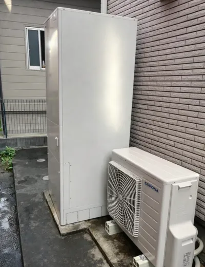 【湖南市】リモコンにエラーが表示されるためエコキュートを交換｜SRT-HPTK46W8からCTU-E46AZ1への施工事例（施工後）