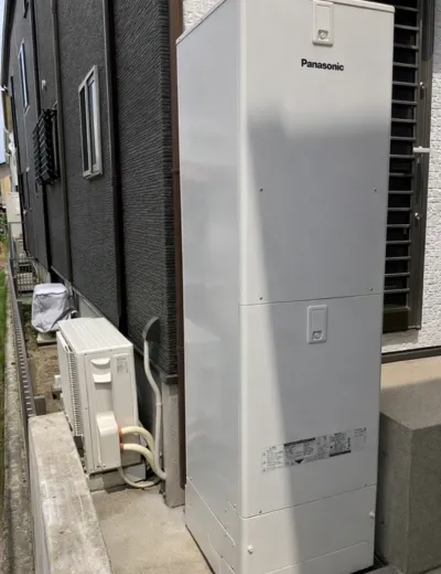 【湖南市】沸き上げがうまくできなくなったためエコキュートを交換｜HE-37K3XからHE-J46LQへの施工事例（施工後）