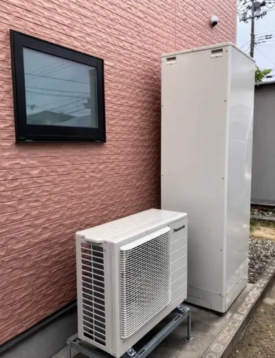 【湖南市】おふろ自動がうまく動かなくなったためエコキュートを交換｜HE-K46AQからHE-SU46LQへの施工事例（施工後）