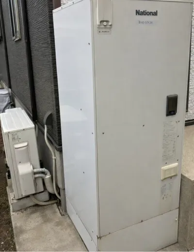 【湖南市】沸き上げがうまくできなくなったためエコキュートを交換｜HE-37K3XからHE-J46LQへの施工事例（施工前）