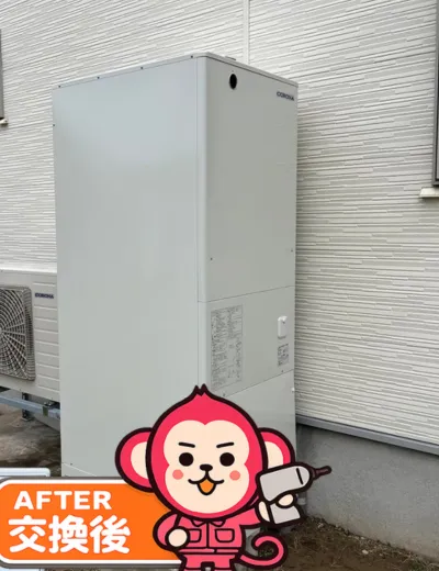 【草津市】追いだきの調子が悪くエコキュートを交換｜CTU-46AX1からCTU-46AZ1への施工事例（施工後）
