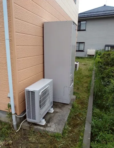 【草津市】おふろのお湯からいつもと違うにおいが気になるようになったためエコキュートを交換｜SRT-HP37W7からSRT-ST466への施工事例（施工後）