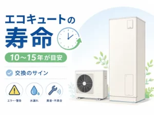 エコキュートの寿命は何年？20年使えるかと交換を決める6つのサイン