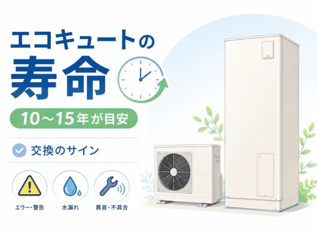 エコキュートの寿命は何年？20年使えるかと交換を決める6つのサイン