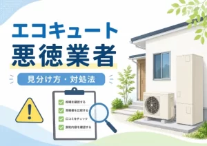 エコキュートの悪徳業者リストはある?よくある手口や見分け方、契約後の対処法を解説