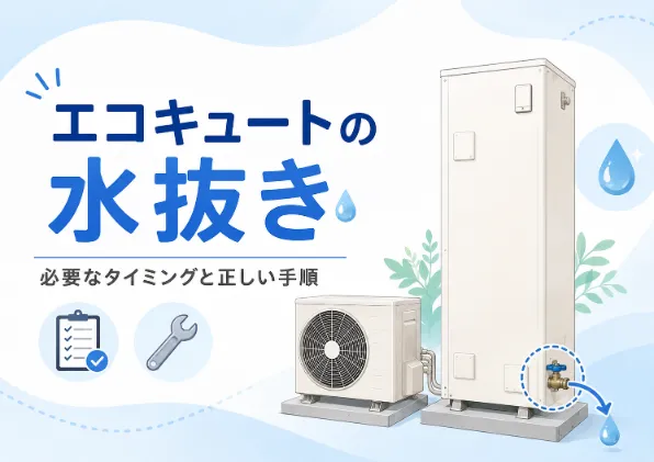 エコキュートの水抜きは自分でできる？必要なタイミングと正しい手順を解説