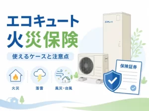 エコキュートの故障に火災保険は使える？補償対象になるケースと申請時の注意点を解説