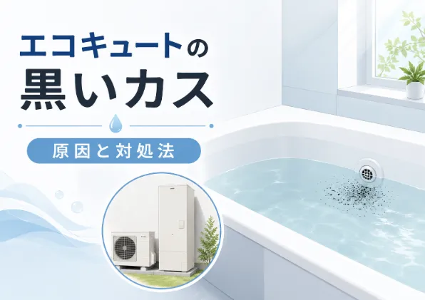 エコキュートから黒いカスが出る原因は？対処法や修理・交換の目安を解説