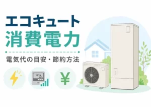 エコキュートの消費電力はどのくらい？電気代の目安や高くなる原因・節約方法を解説