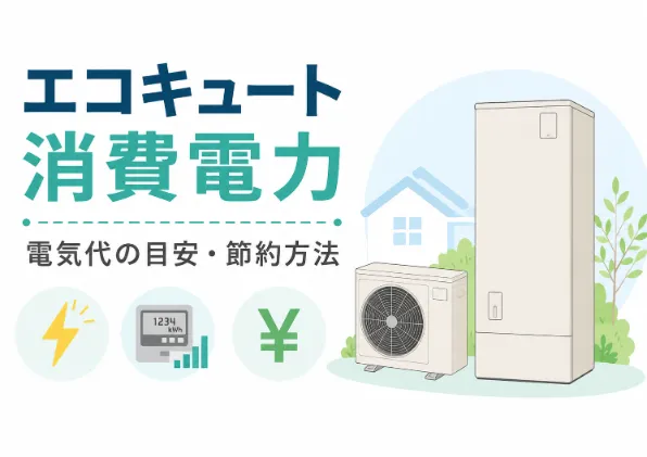 エコキュートの消費電力はどのくらい？電気代の目安や高くなる原因・節約方法を解説