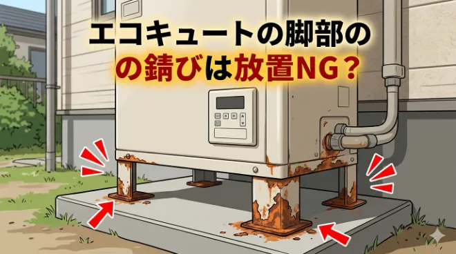 エコキュートの脚部の錆びは放置NG？原因と対処法、交換の判断基準を解説