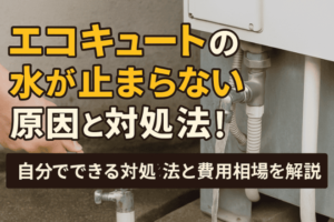 エコキュートの水が止まらない原因と対処法！自分でできる対処法と費用相場を解説！