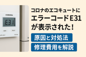 コロナのエコキュートにエラーコードE31が表示された！原因と対処法・修理費用を詳しく解説！
