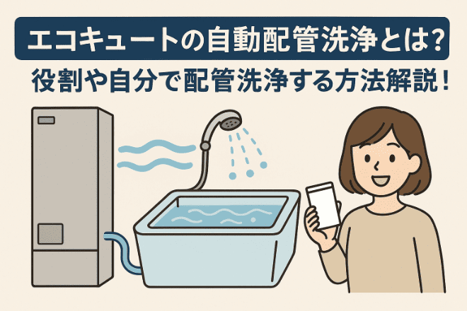 エコキュートの自動配管洗浄とは？役割や自分で配管洗浄する方法を解説！