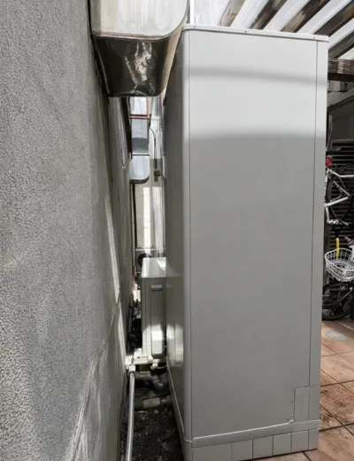 【守山市】朝にお湯が設定温度まで上がりにくいためエコキュートを交換｜HE-S46DQからTUX46XFVへの施工事例（施工後）