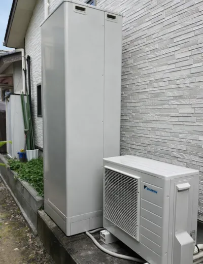 【守山市】自動たし湯がうまく動かなくなったためエコキュートを交換｜HE-KK37BQからTUX46XFVへの施工事例（施工後）