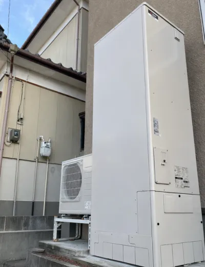 【桜井市】台所の蛇口でお湯が出ないことがあったためエコキュートを交換｜SRT-HPTT46W7-CBからSRT-S466への施工事例（施工後）