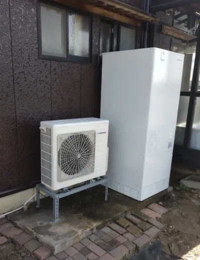 【天理市】シャワーの温度が安定しなくなったためエコキュートを交換｜BHP-TA460からCTU-46AZ1への施工事例（施工後）