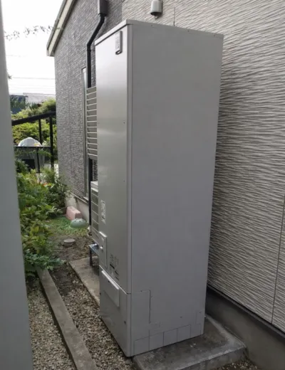 【大和郡山市】おふろの追いだきが途中で止まるためエコキュートを交換｜HE-K46DQからSRT-S466への施工事例（施工後）
