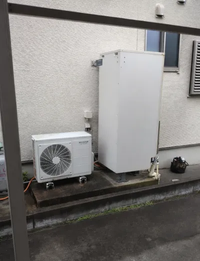 【大和郡山市】おふろのお湯はりができなくなったためエコキュートを交換｜CTU-371D1A8からCTU-37AZ1への施工事例（施工前）