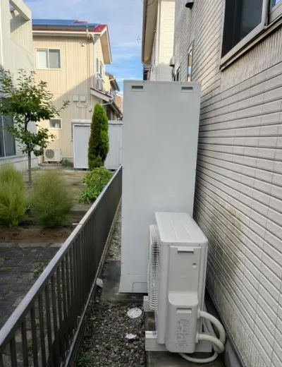 【大和高田市】追いだきが終わってもおふろが十分に温まらなかったためエコキュートを交換｜CTU-371D1A10からCTU-37AZ1への施工事例（施工後）