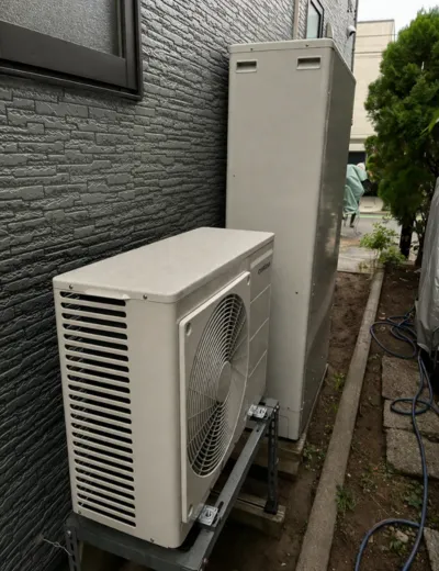 【大和高田市】おふろの追いだきがぬるいままになったためエコキュートを交換｜SRT-HPT43WZ5からCTU-E372AZ1への施工事例（施工後）