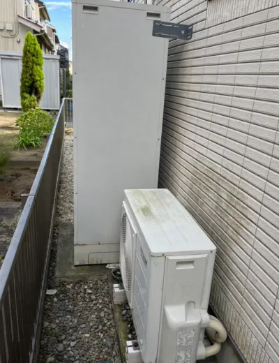 【大和高田市】追いだきが終わってもおふろが十分に温まらなかったためエコキュートを交換｜CTU-371D1A10からCTU-37AZ1への施工事例（施工前）