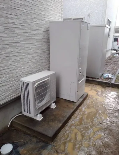 【神崎郡福崎町】ふろ自動を押してから湯はりが始まるまで時間がかかるようになったためエコキュートを交換｜HE-K37BQからSRT-ST377への施工事例（施工後）