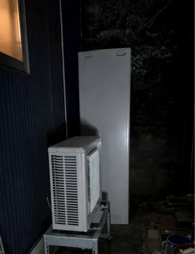 【神崎郡市川町】浴槽の排水後に自動洗浄が作動しないことがあったためエコキュートを交換｜TUN46MFVからSRT-ST467への施工事例（施工後）