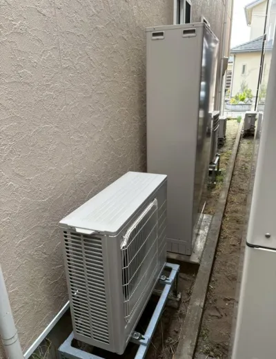 【神崎郡市川町】夜間の沸き上げ中に本体の振動音が気になるようになったためエコキュートを交換｜CTU-DE37211AからSRT-ST377UZへの施工事例（施工後）