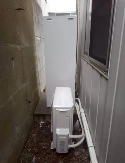 【加古郡稲美町】蛇口からお湯を出した直後の温度が安定しにくくなったためエコキュートを交換｜BE-F37BWUからCTU-37AZ1への施工事例（施工後）