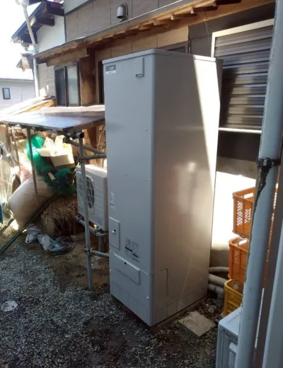 【伊丹市】ふろ自動を押してもお湯がたまり始めない日が出てきたためエコキュートを交換｜HE-AK46FQからSRT-ST466への施工事例（施工後）