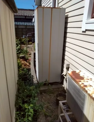 【伊丹市】ふろ自動でお湯が多めにたまることがあり容量も見直してエコキュートを交換｜DH-46G3QUBからSRT-ST376への施工事例（施工前）