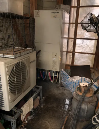 【城陽市】お湯が出ないことがあったためエコキュートを交換｜HWH-FB461CTからSRT-ST376への施工事例（施工前）