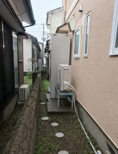 【加古川市】台所リモコンの表示が一時的に消えることがあったためエコキュートを交換｜HE-460SFQからSRT-ST467への施工事例（施工後）