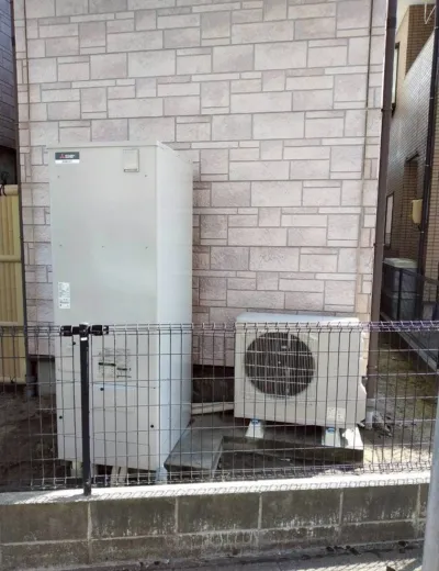 【神戸市中央区】おふろの追いだき後に設定温度まで上がりきらないことが増えたためエコキュートを交換｜CTU-H3712AからSRT-ST377への施工事例（施工後）