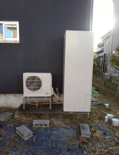 【神戸市灘区】ふろ自動をしても設定した湯量までたまらないことが増えたためエコキュートを交換｜SRT-HPT46W5からSRT-ST466への施工事例（施工後）