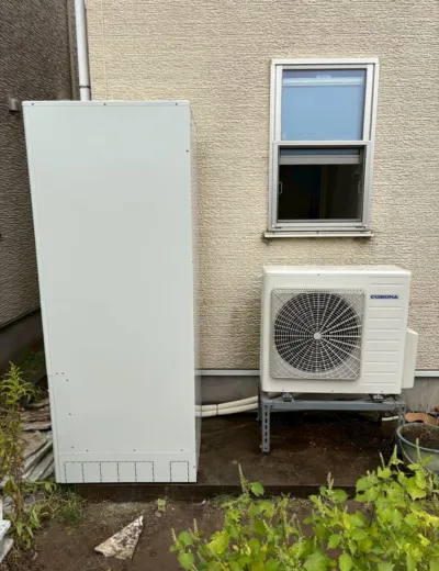 【神戸市長田区】おふろの追いだき後に温度が安定しにくくなったためエコキュートを交換｜SRT-HPT37W3からCTU-37AZ1への施工事例（施工後）