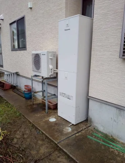 【神戸市垂水区】長年使用したことで給湯まわりの使い勝手を見直すためエコキュートを交換｜TUN37LFVからHE-S46LQへの施工事例（施工後）