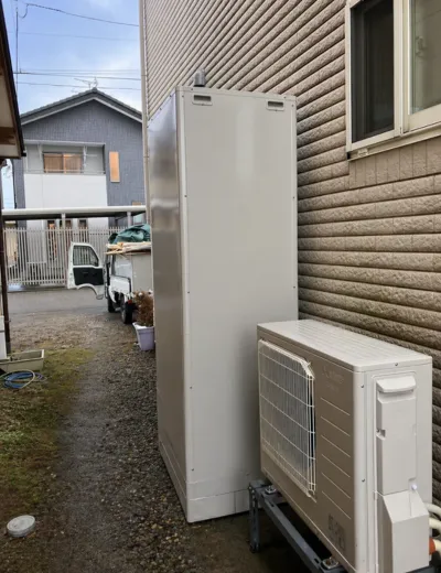 【京田辺市】追いだきをしてもおふろがしっかり温まりにくくなったためエコキュートを交換｜SRT-HPT46WX5からSRT-ST466Uへの施工事例（施工後）