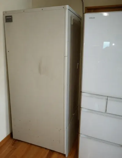 【京都市東山区】お湯がぬるく感じることが増えてきたためエコキュートを交換｜CTU-461NA7からEQX46XFVへの施工事例（施工前）