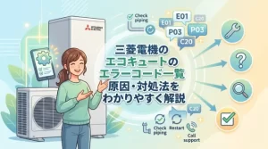 三菱電機のエコキュートのエラーコード一覧｜原因・対処法をわかりやすく解説