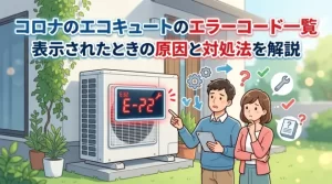 コロナのエコキュートのエラーコード一覧！表示されたときの原因と対処法を解説