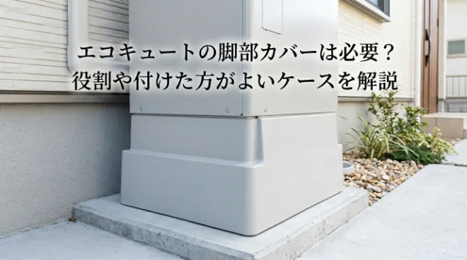 エコキュートの脚部カバーは必要？役割や付けた方がよいケースを解説